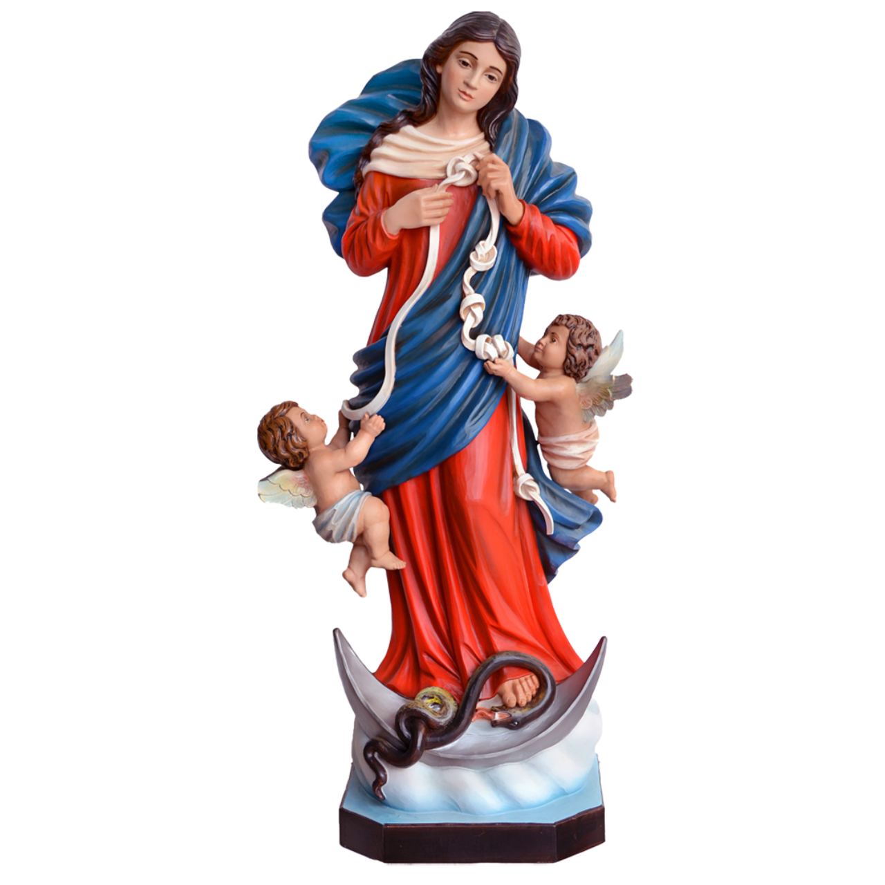 Statua Madonna Maria che Scioglie i Nodi 100 cm in Resina