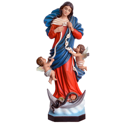 Statua Madonna Maria che Scioglie i Nodi 100 cm in Resina