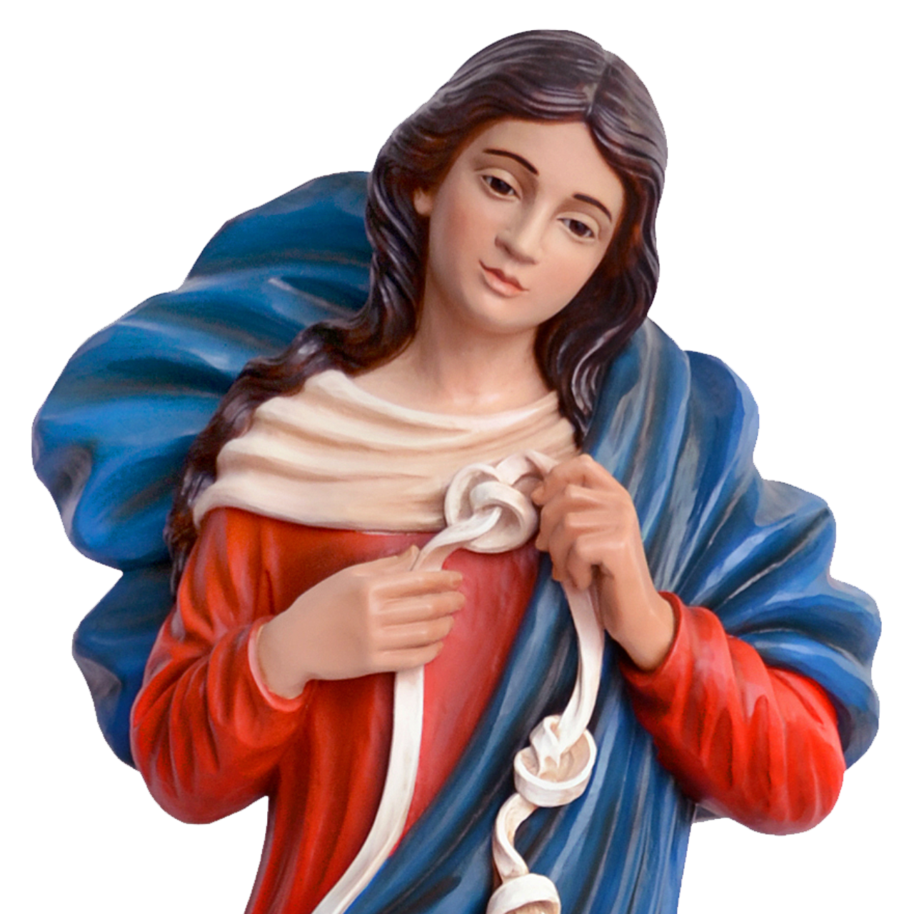 Statua Madonna Maria che Scioglie i Nodi 100 cm in Resina