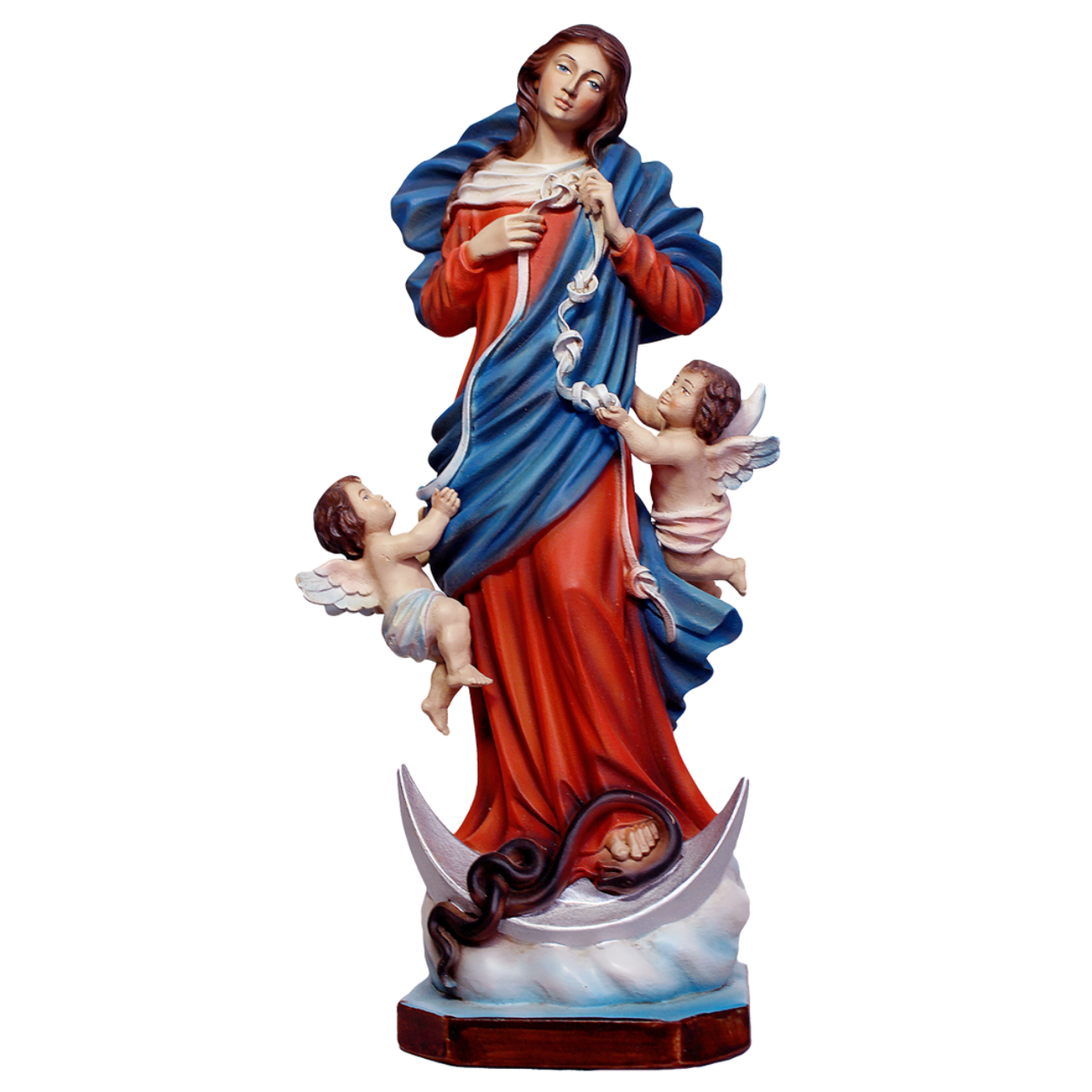 Statua Madonna Maria che Scioglie i Nodi 40 cm in Resina