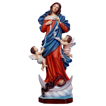 Statua Madonna Maria che Scioglie i Nodi 40 cm in Resina
