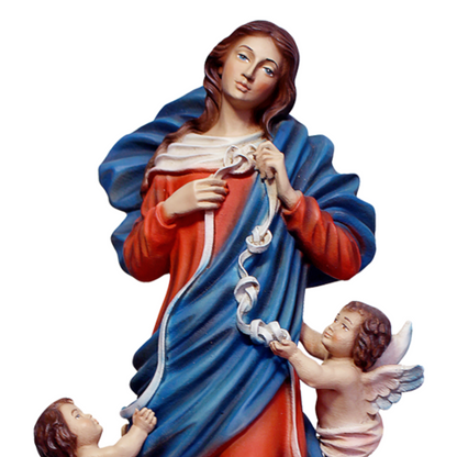 Statua Madonna Maria che Scioglie i Nodi 40 cm in Resina