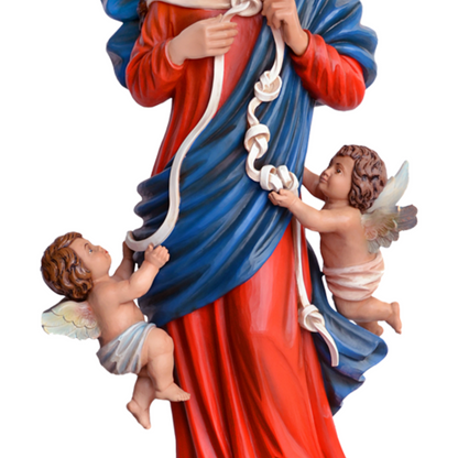 Statua Madonna Maria che Scioglie i Nodi 60 cm in Resina