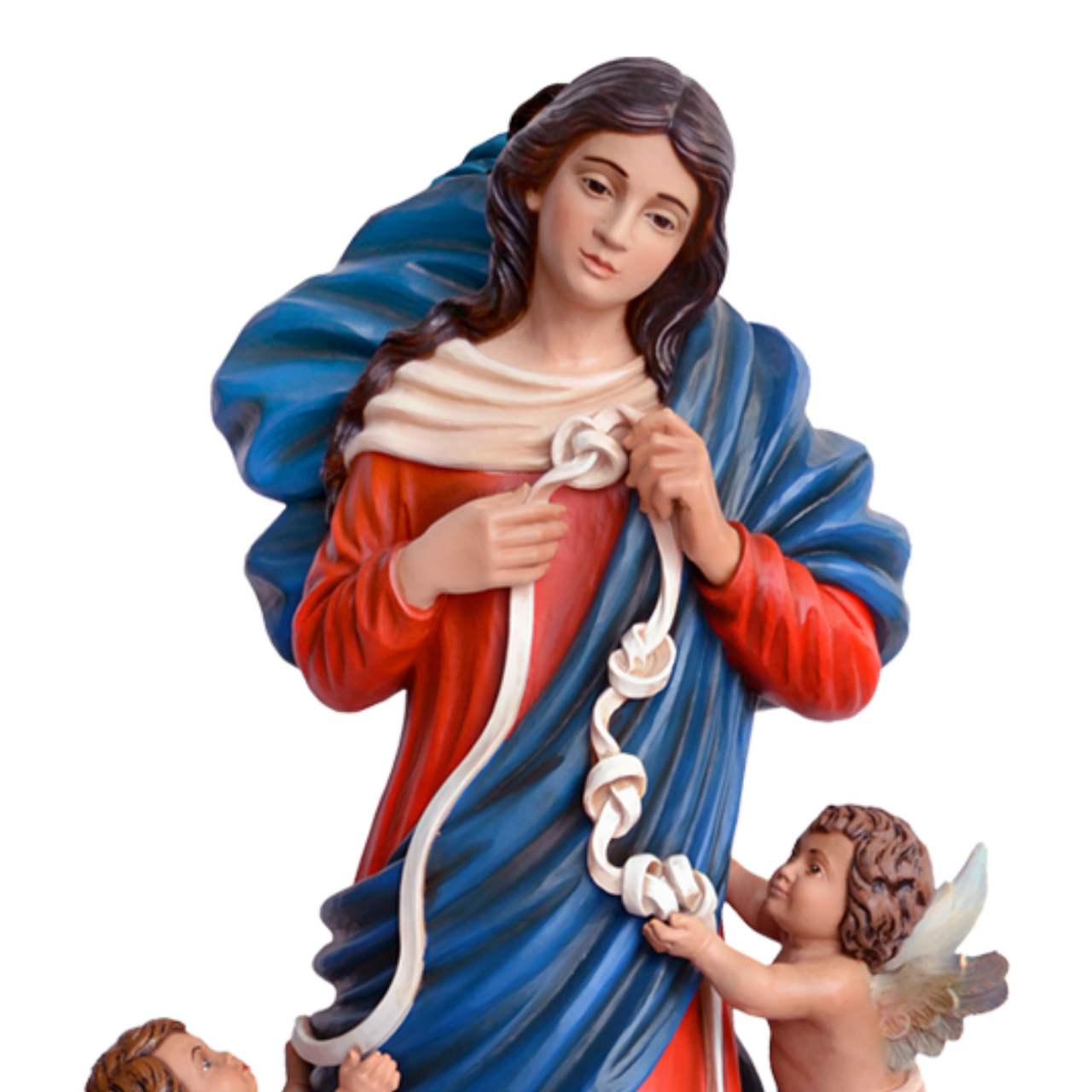 Statua Madonna Maria che Scioglie i Nodi 60 cm in Resina