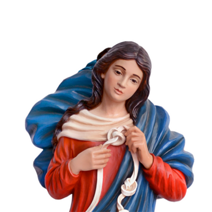 Statua Madonna Maria che Scioglie i Nodi 60 cm in Resina