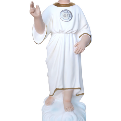 Statua Gesù Bambino Infante Santissimo Nome di Gesù 30 cm in Resina Piena