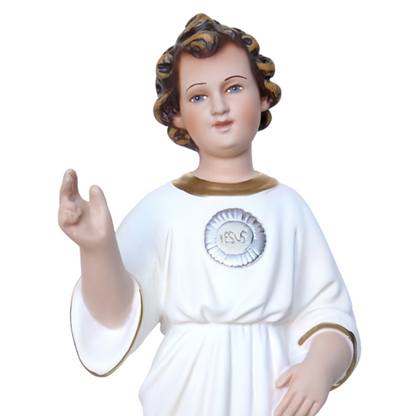 Statua Gesù Bambino Infante Santissimo Nome di Gesù 30 cm in Resina Piena