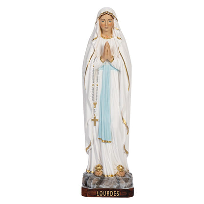 Statua Madonna Lourdes 31 cm in Resina Piena