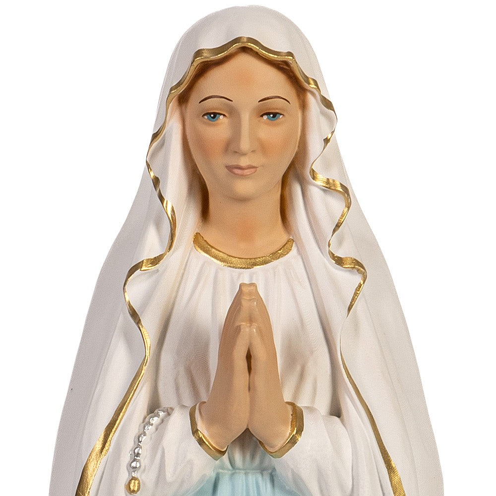 Statua Madonna Lourdes 31 cm in Resina Piena