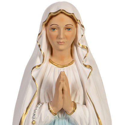 Statua Madonna Lourdes 31 cm in Resina Piena