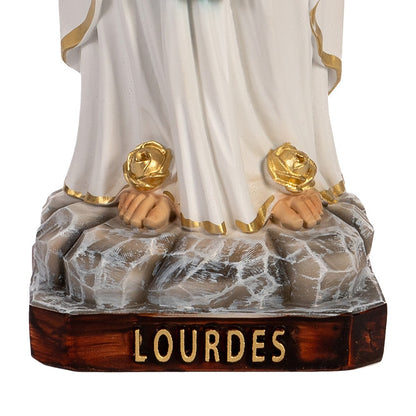 Statua Madonna Lourdes 31 cm in Resina Piena