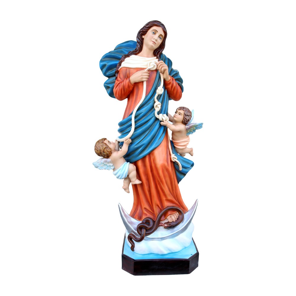 Statua Madonna Maria che Scioglie i Nodi 160 cm in Vetroresina