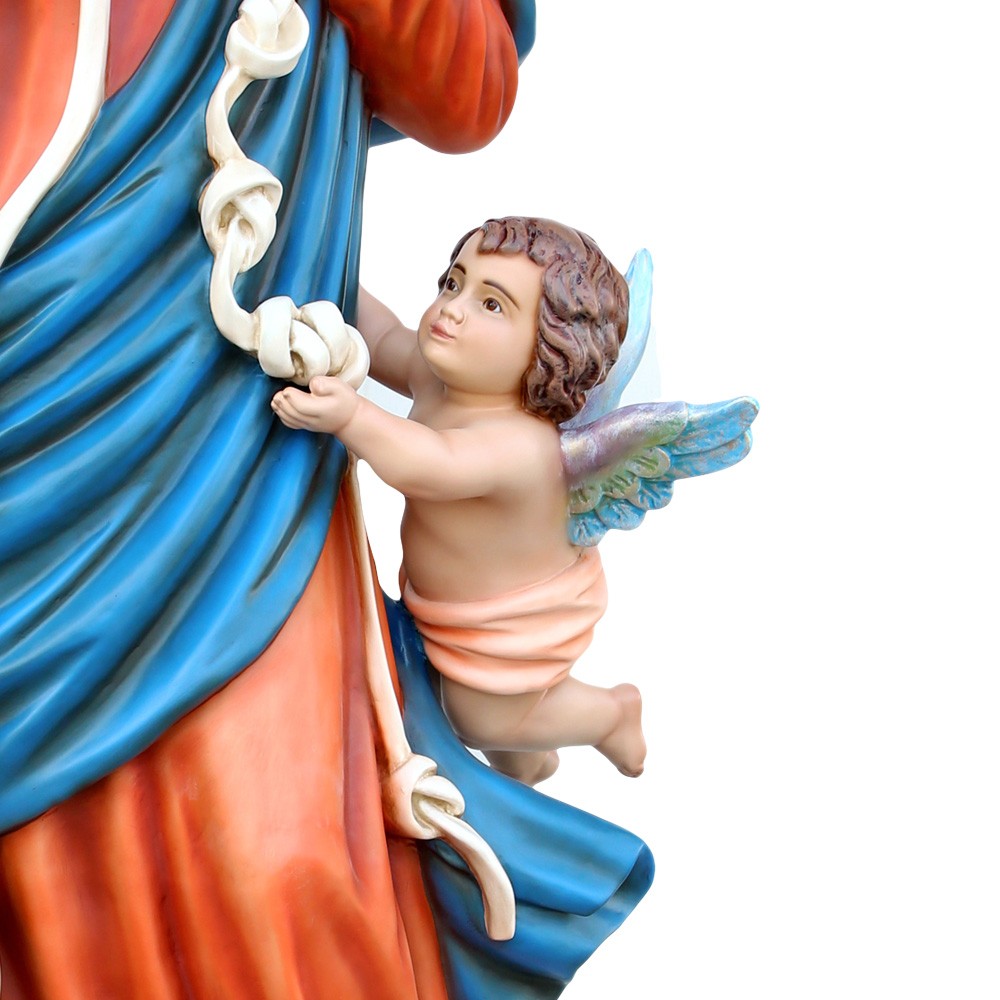 Statua Madonna Maria che Scioglie i Nodi 160 cm in Vetroresina