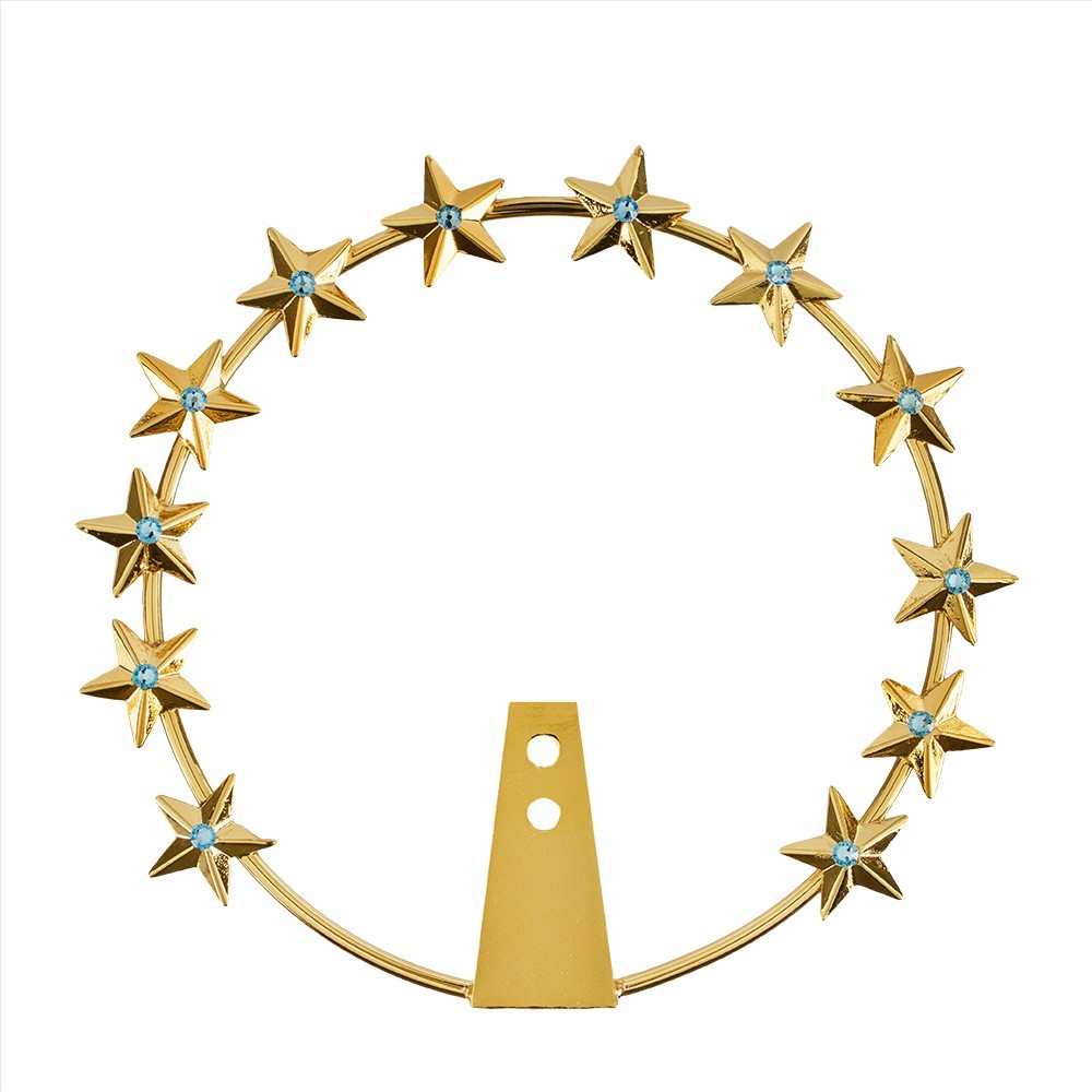Stellario con Stella a 5 Punte e Strass in Ottone Finitura Dorata