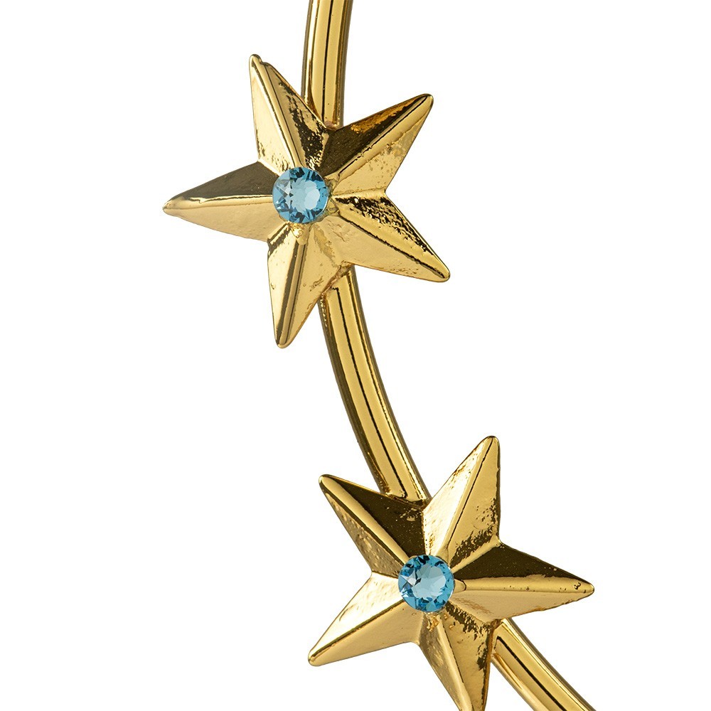 Stellario con Stella a 5 Punte e Strass in Ottone Finitura Dorata