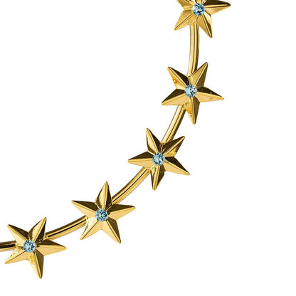 Stellario con Stella a 5 Punte e Strass in Ottone Finitura Dorata