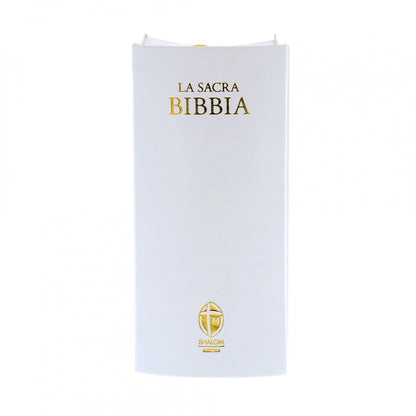 La Sacra Bibbia Edizione Tascabile Ecopelle Bianca